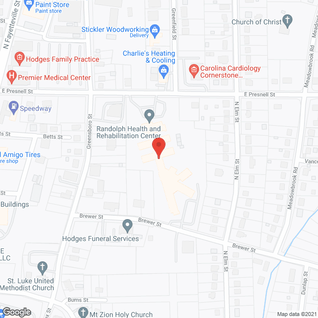 Randolph Health and Rehabilitation Center in google map