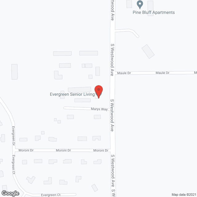 Evergreen Senior Living in google map