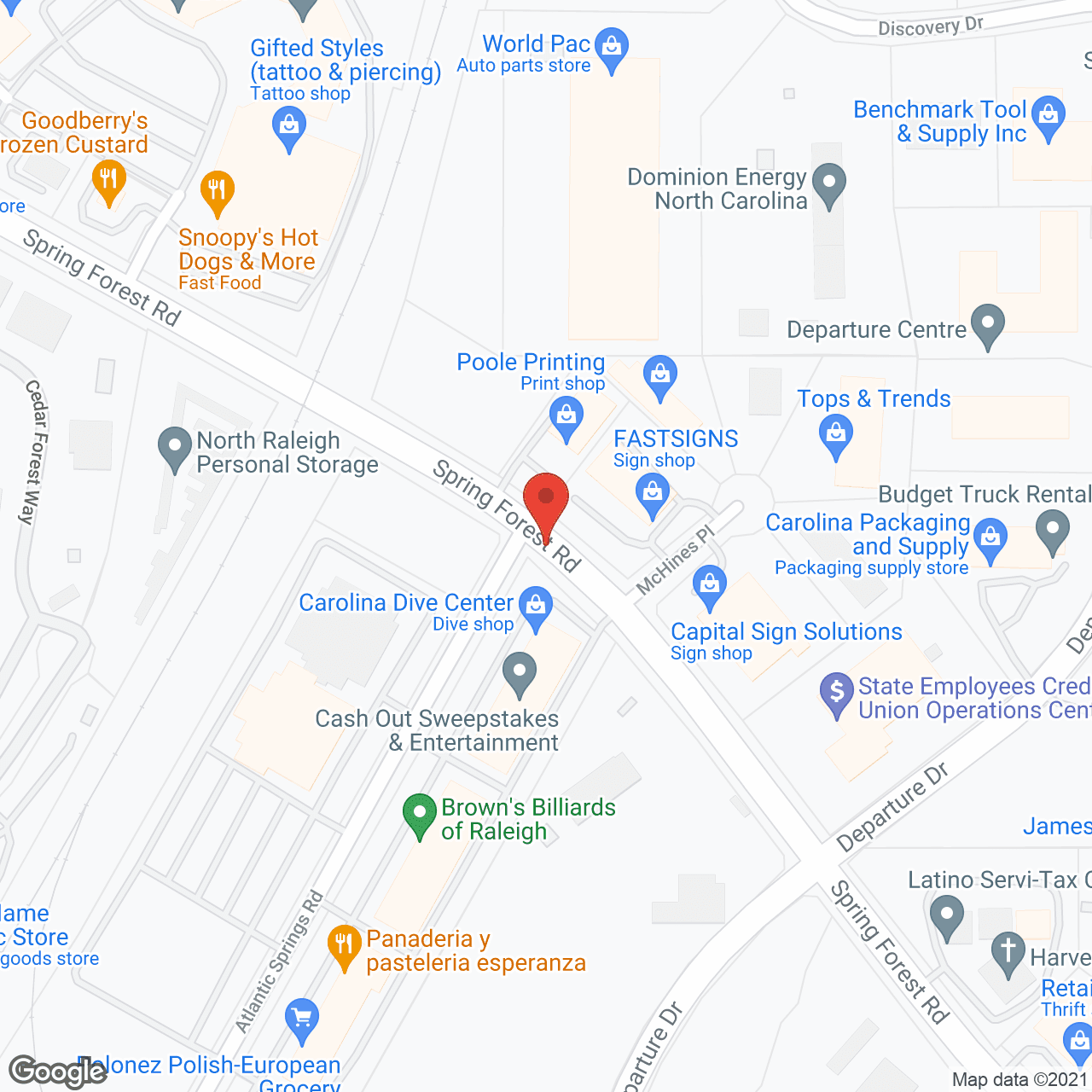 Treeo Senior Living Raleigh in google map