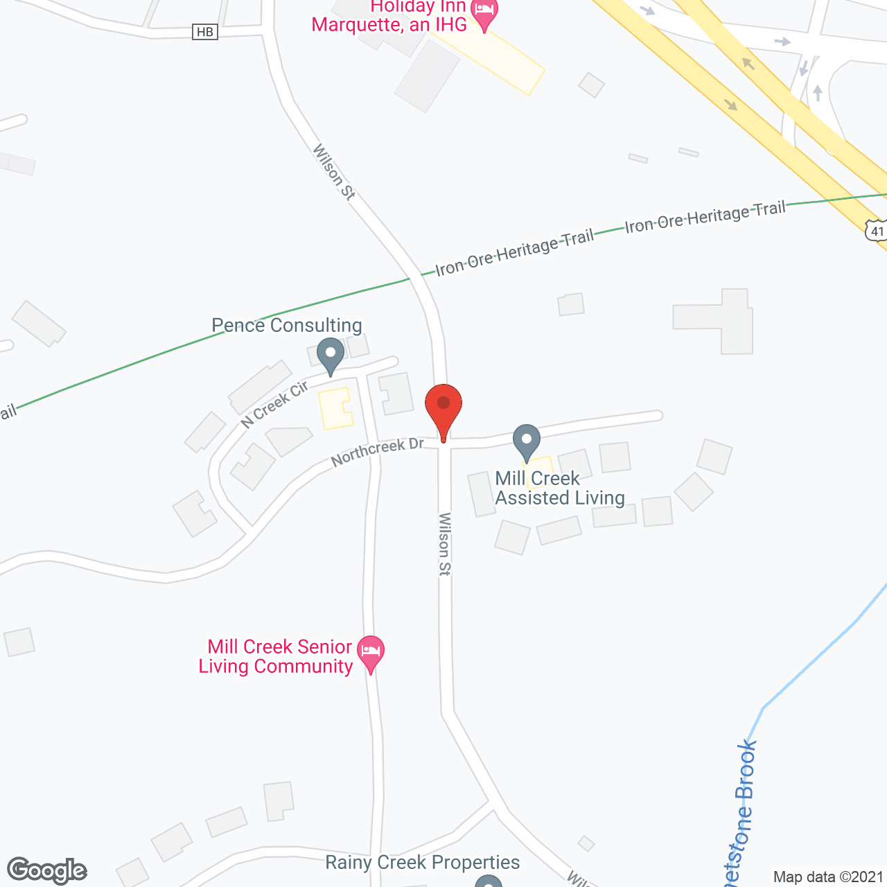 Mill Creek Senior Living Community in google map