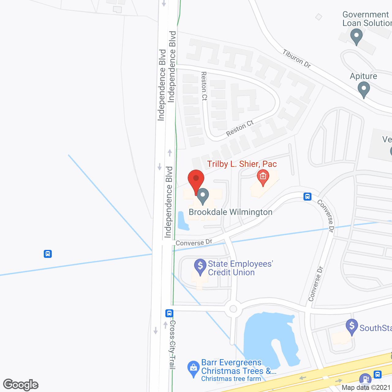Brookdale Wilmington in google map