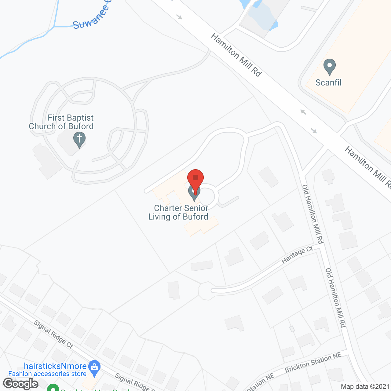 Charter Senior Living of Buford in google map