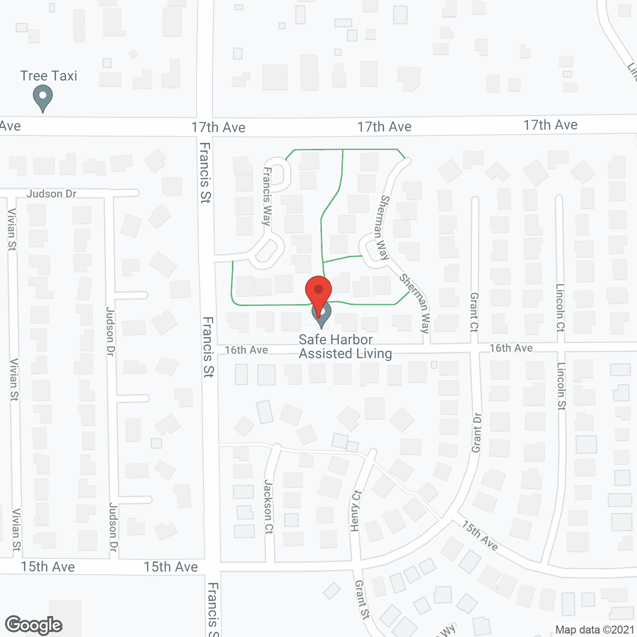 Safe Harbor Assisted Living in google map