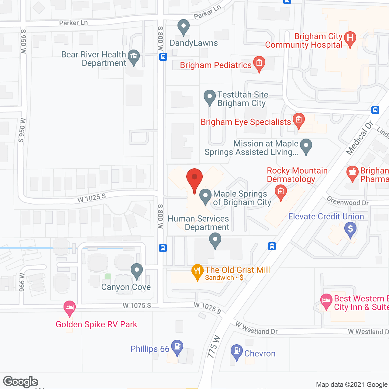 Maple Springs in google map