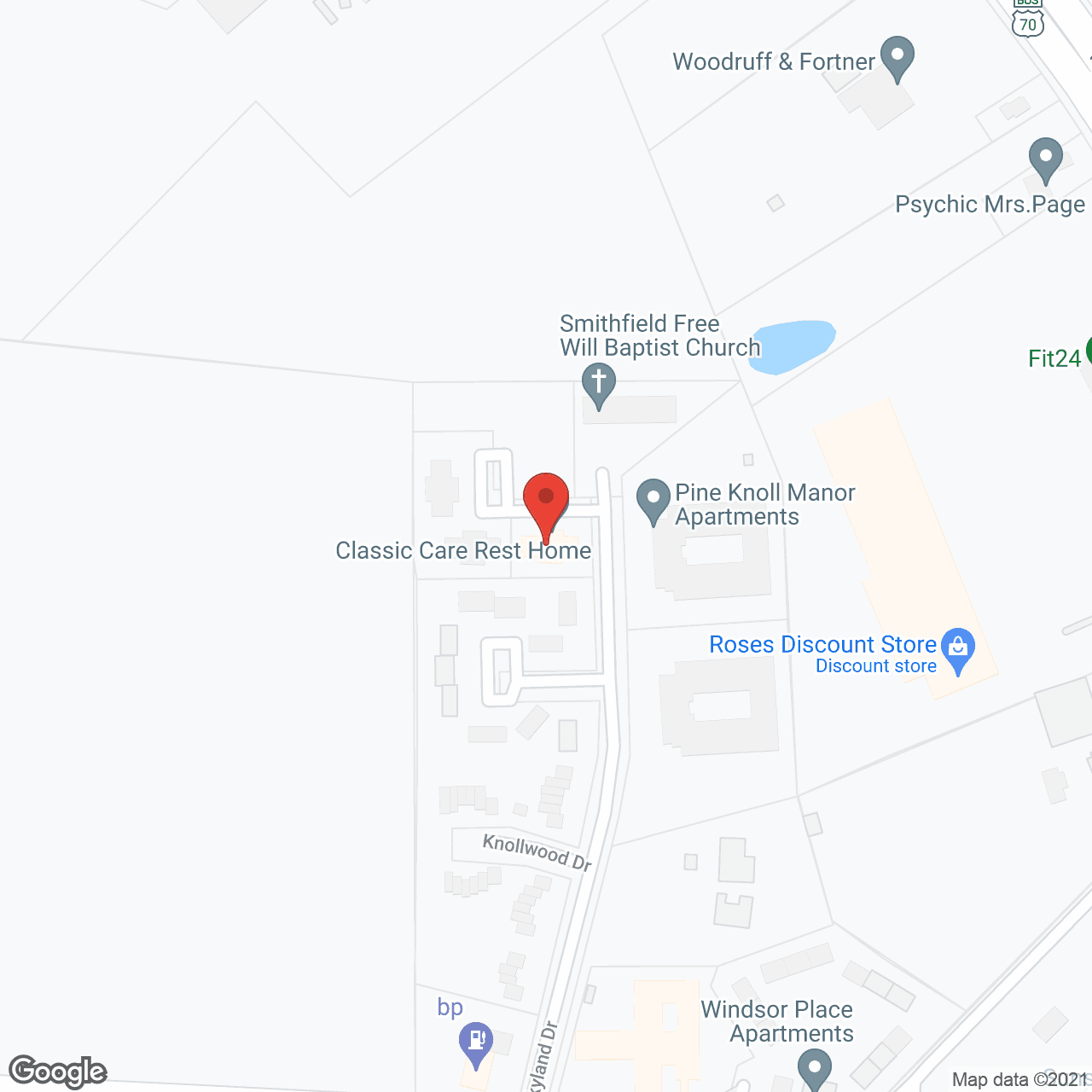 Classic Care Homes in google map