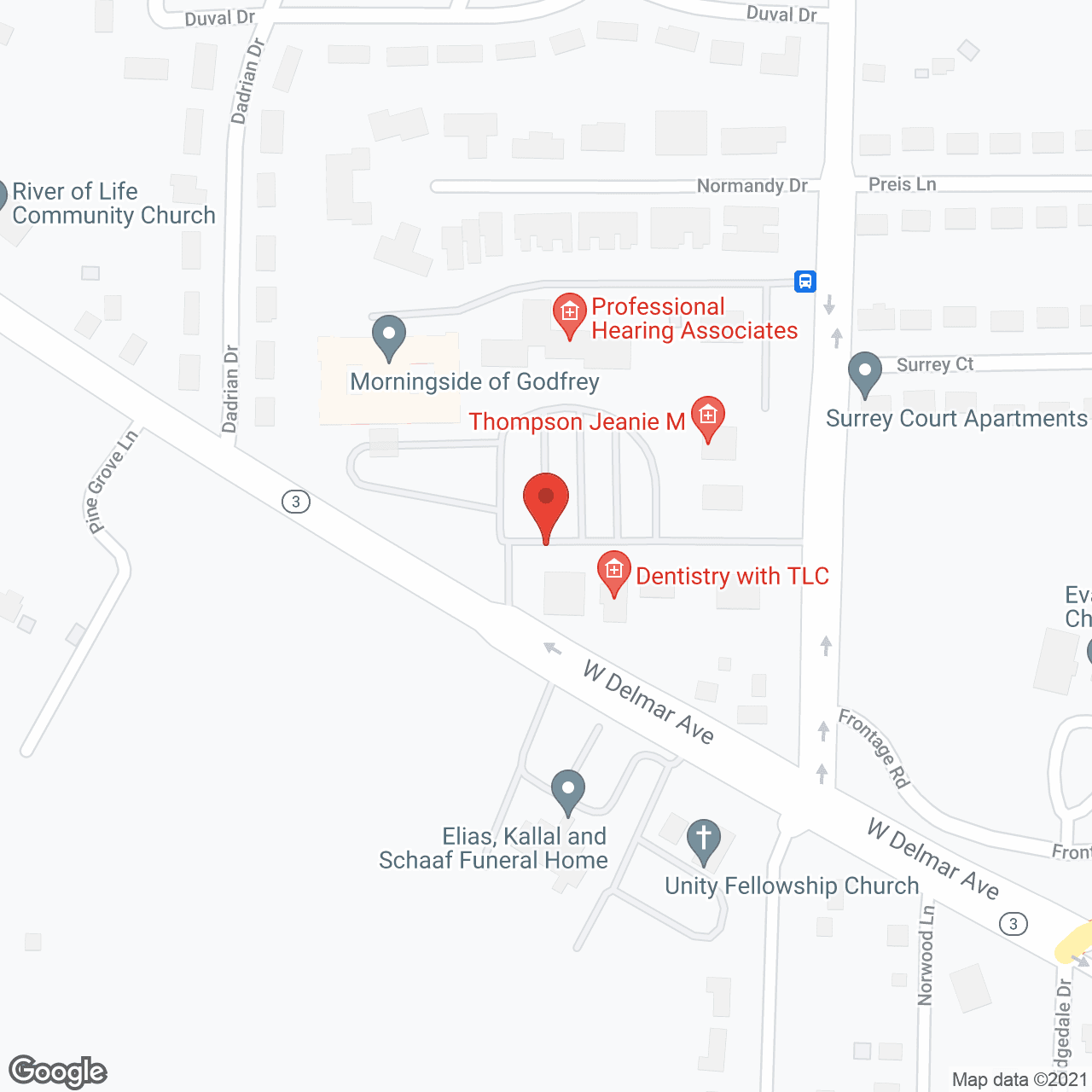 Charter Senior Living of Godfrey in google map