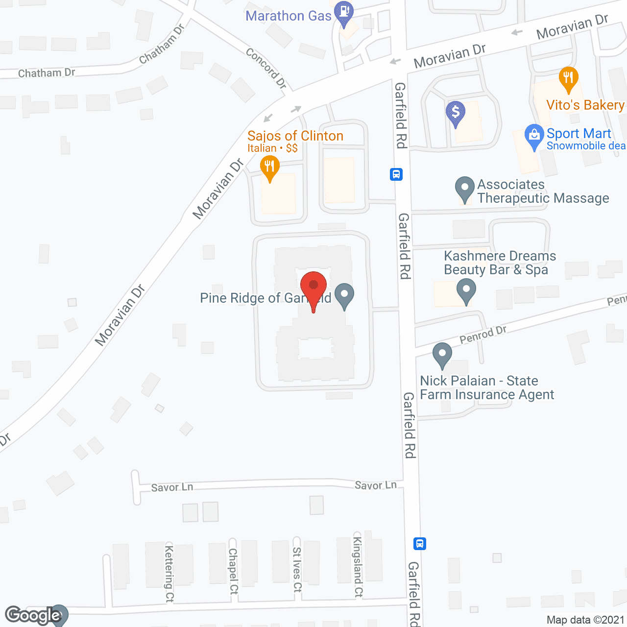 Pine Ridge of Garfield Senior Living in google map