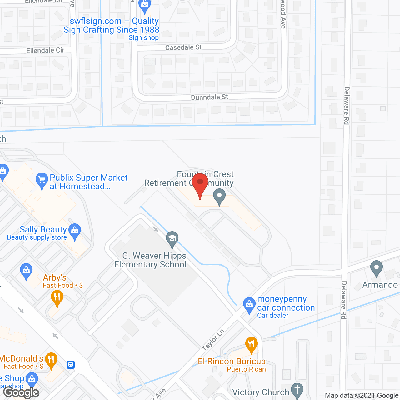 Fountain Crest Retirement Community in google map