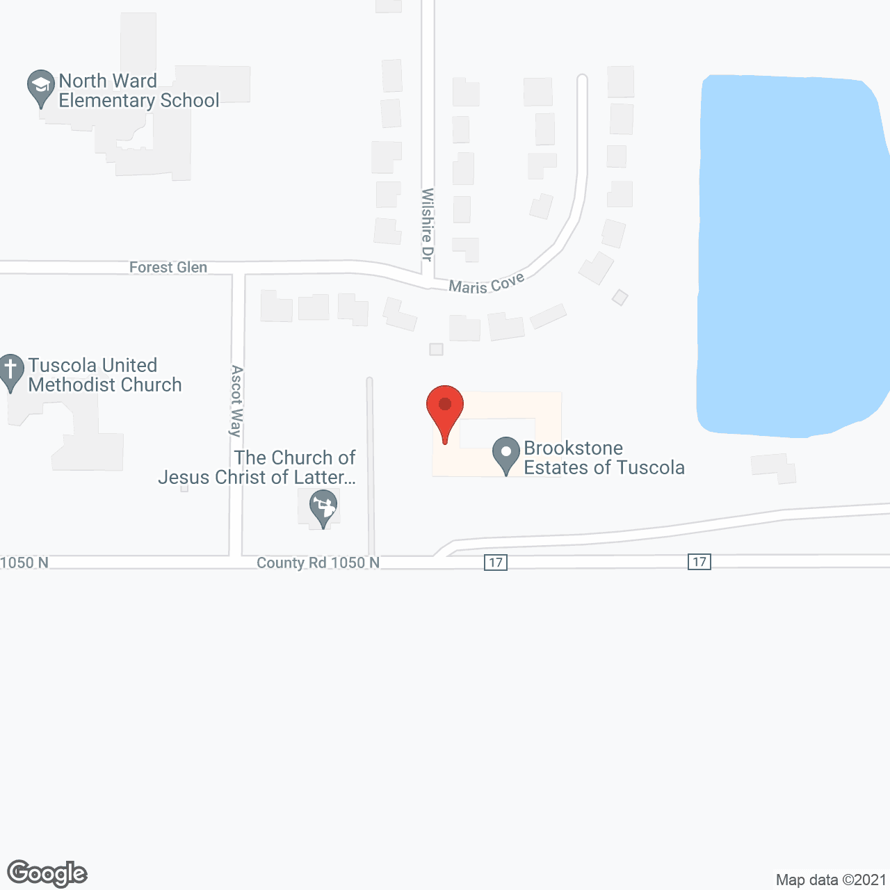 Brookstone Estates Tuscola in google map