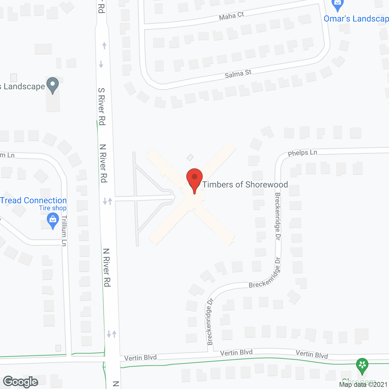 The Timbers of Shorewood in google map