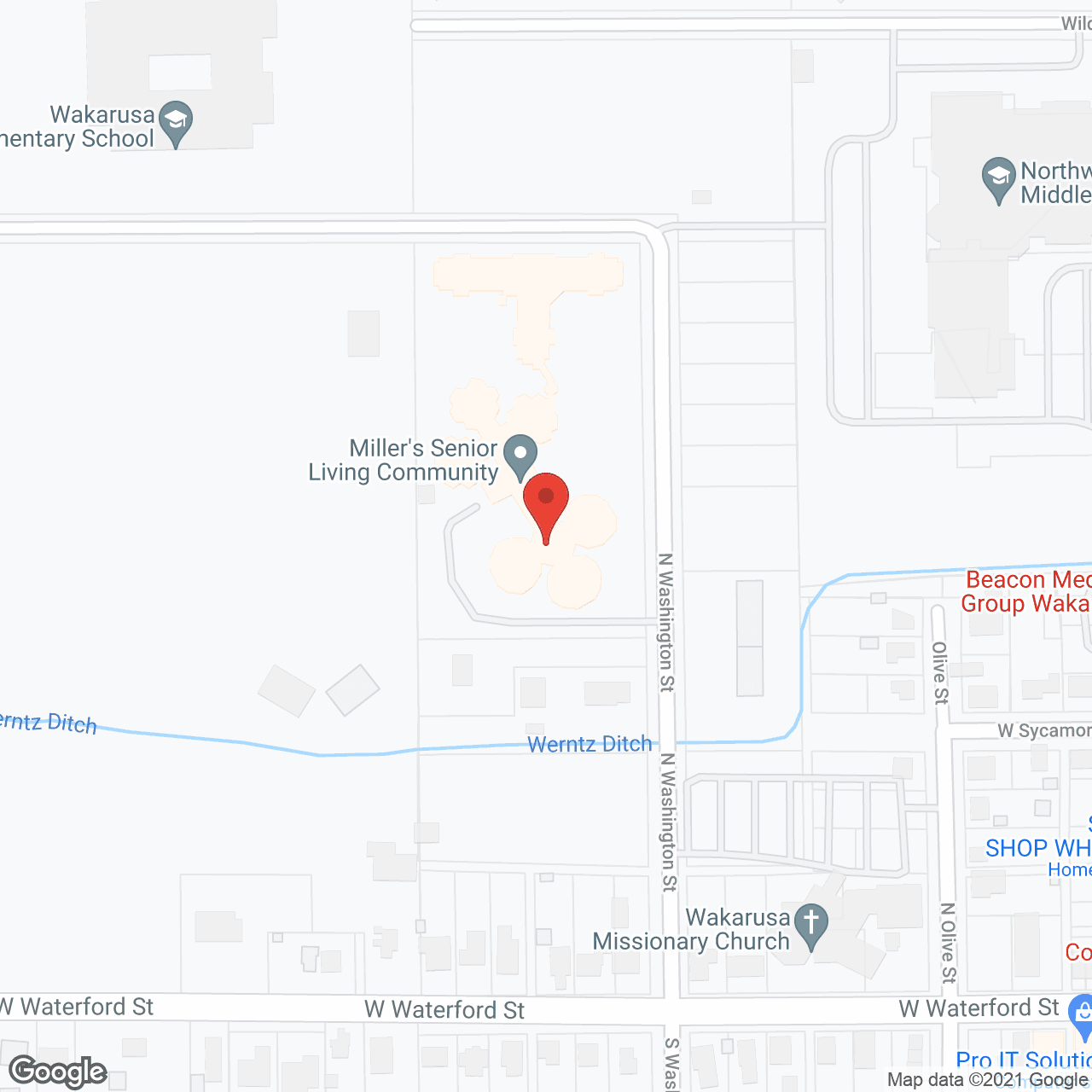 Miller's Senior Living Community - Wakarusa in google map