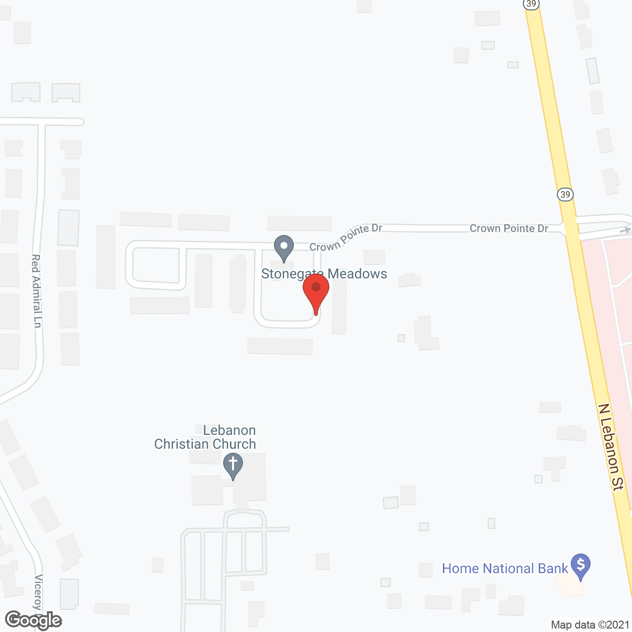 Crown Pointe Senior Living in google map