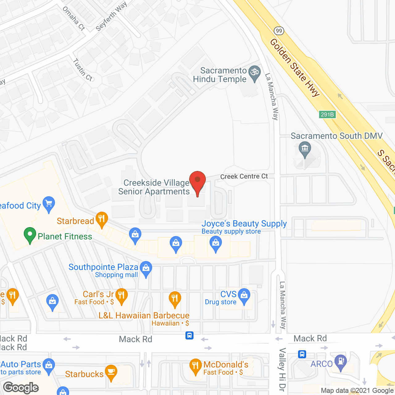 Creekside Village Apts in google map