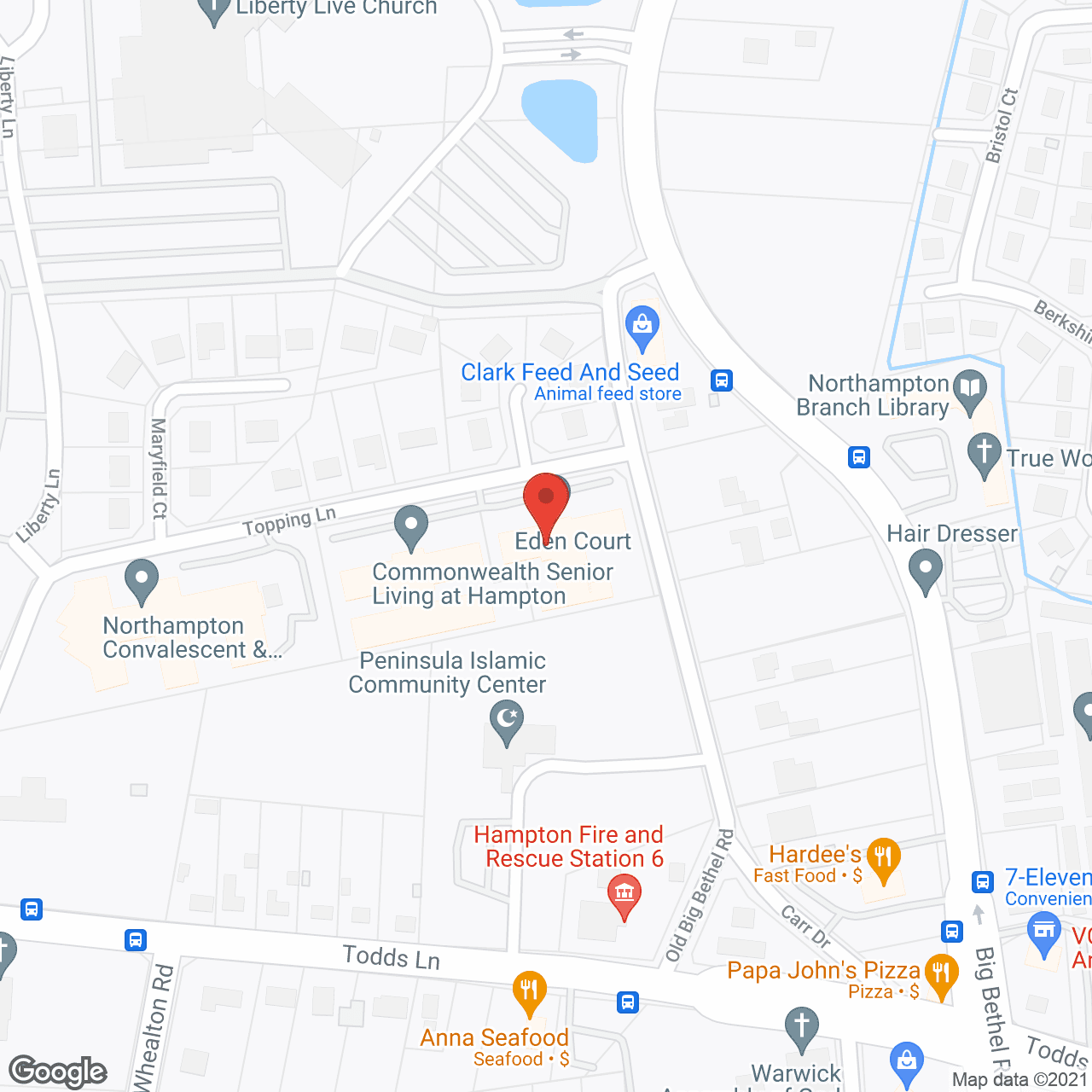 Eden Court in google map